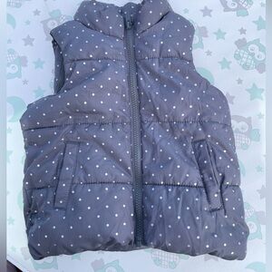 Old Navy Gray Polka Dot Kids Vest